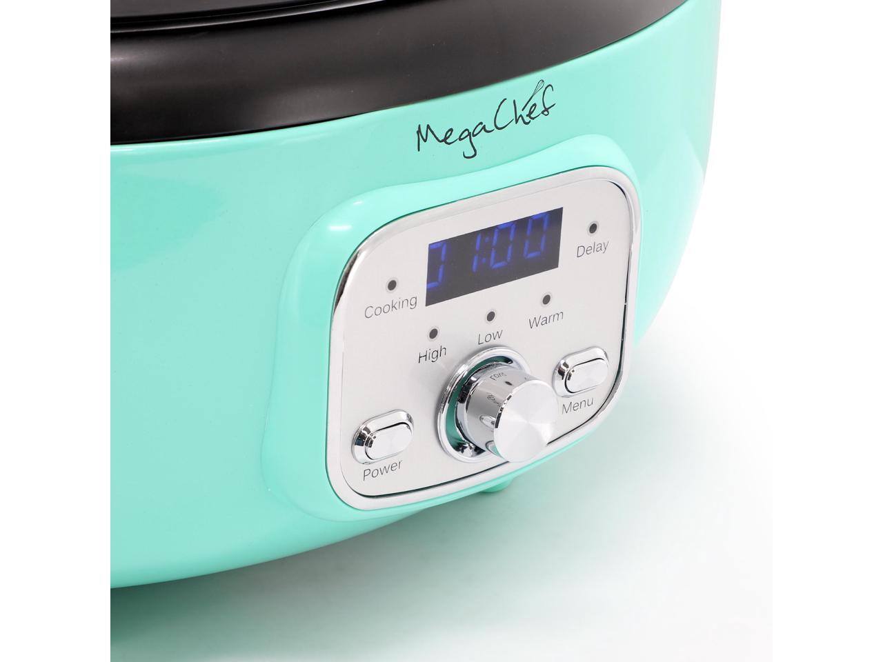 MegaChef 100 Delay Cooking Warm Low High FON Menu Power