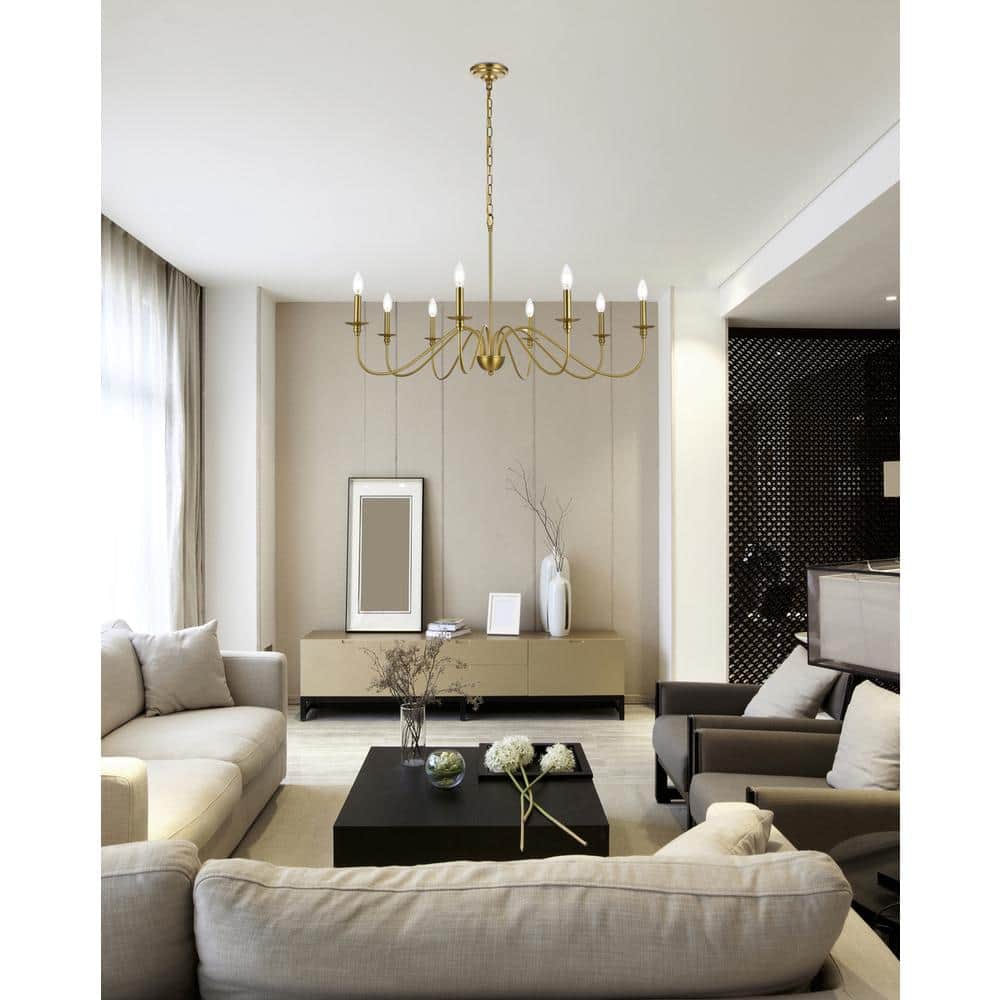 Living District - Rohan 42 inch chandelier - Satin Gold price history on PriceWatchPro