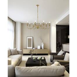 Living District - Rohan 42 inch chandelier - Satin Gold