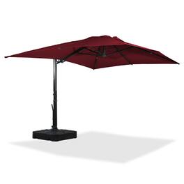 Mondawe - 10*13ft Large Patio Cantilever Umbrella Square with Base - Red