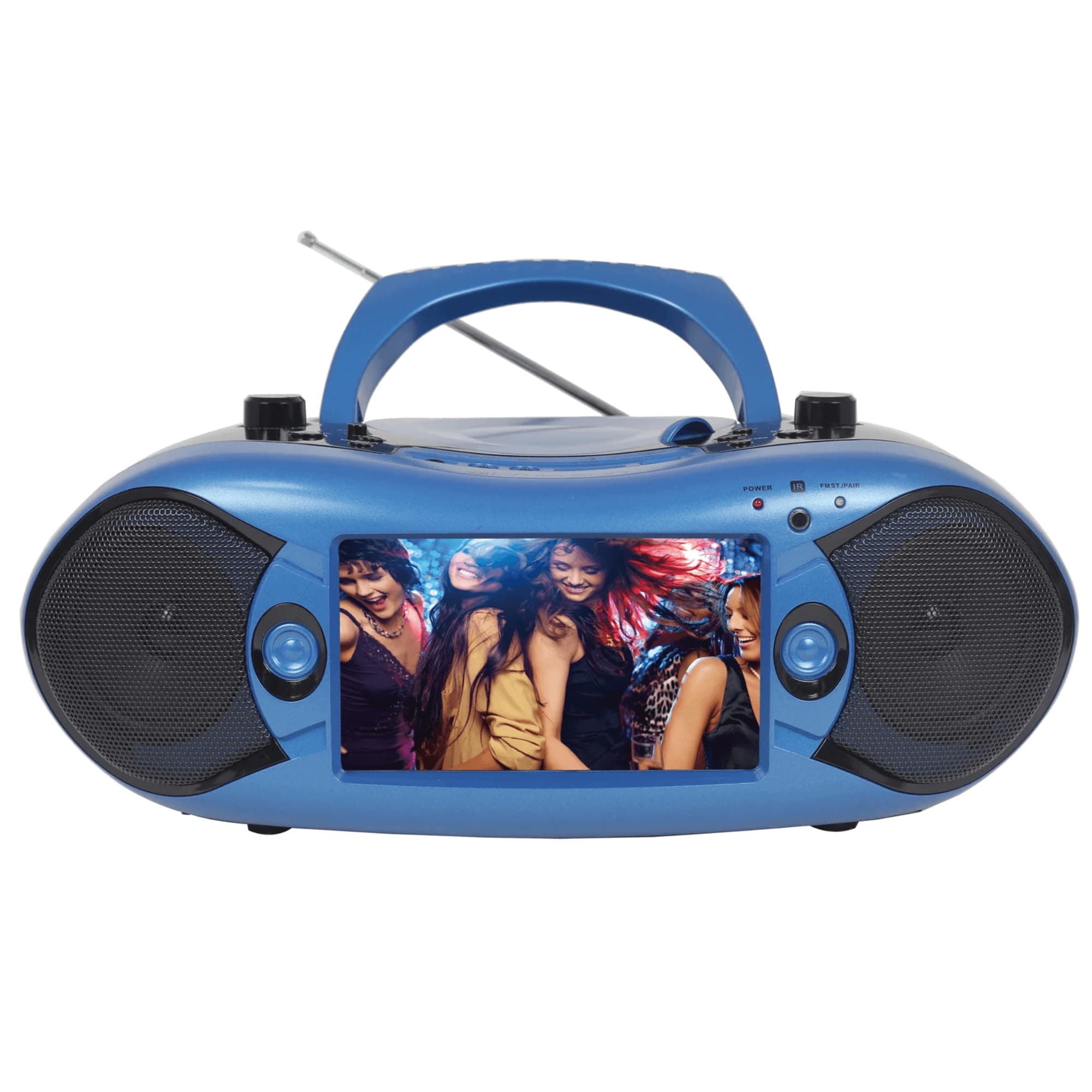 Emerson - 7" Bluetooth DVD Boombox with AMFM Radio & Digital TV - Blue