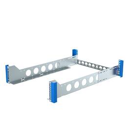 RackSolutions - 3U Universal Rail with 24" Depth and Wirebar “ Adjustable Mounting Depth (10" - 31.5") - Metallic