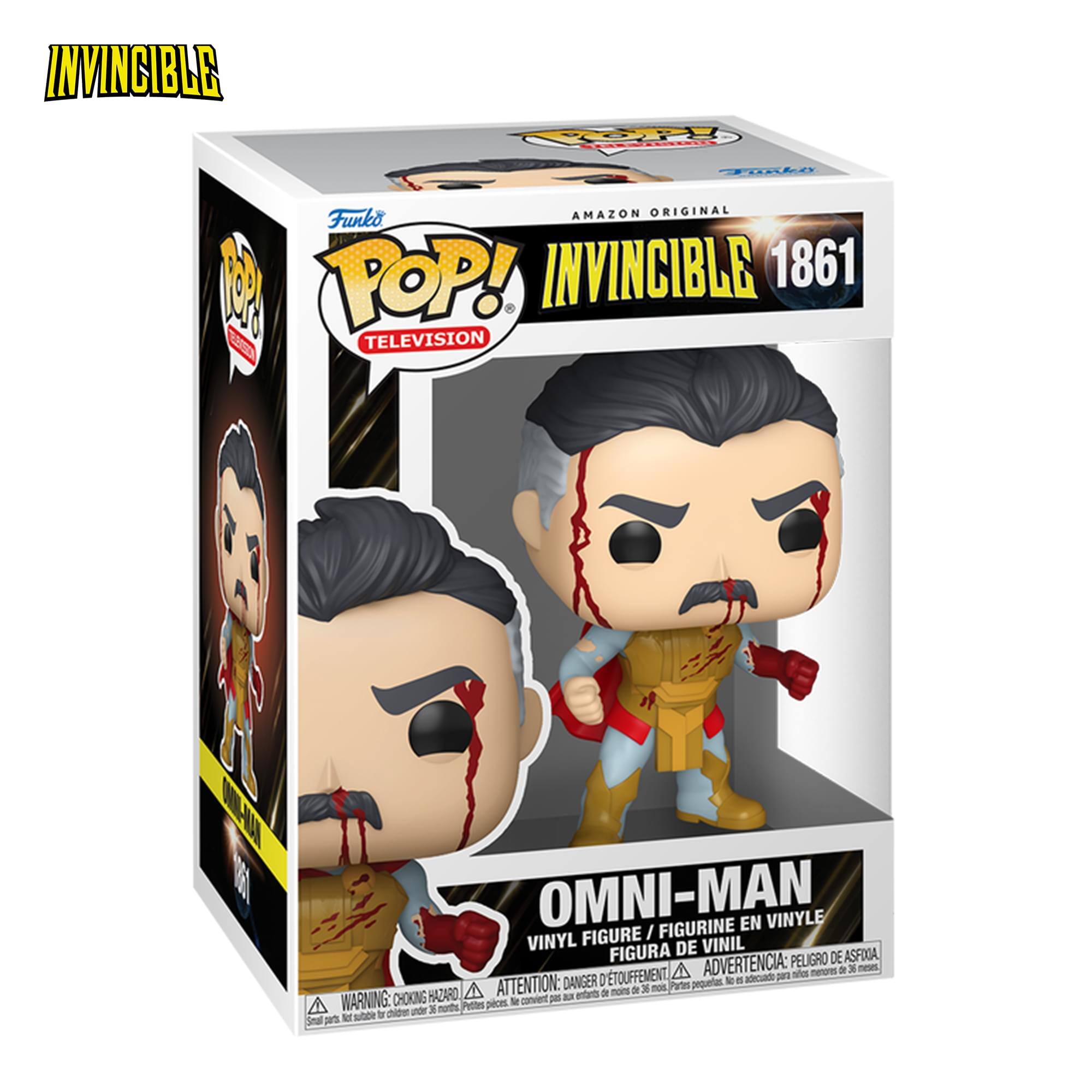 INVINCIBLE 2 Op FORLA AMAZON ORIGINAL Funko 2 POP! INVINCIBLE 1861 D TELEVISION PA OMNI-MAN FIGURINE EN VINYLE FIGURE I VINYL DE VINIL FIGURA ADVERTENCIA: PELIGRO DE ASFIXIA A menon de 3 years TOUFFEMENT aa siftes ATTENTION: DANGER D Pates pequetas - E A - de X mot HAZARO a antort 9 WARNING: CHOKING Petass pices to coanvient -E -h -de 3 norths Rer sutte t Smal pieces