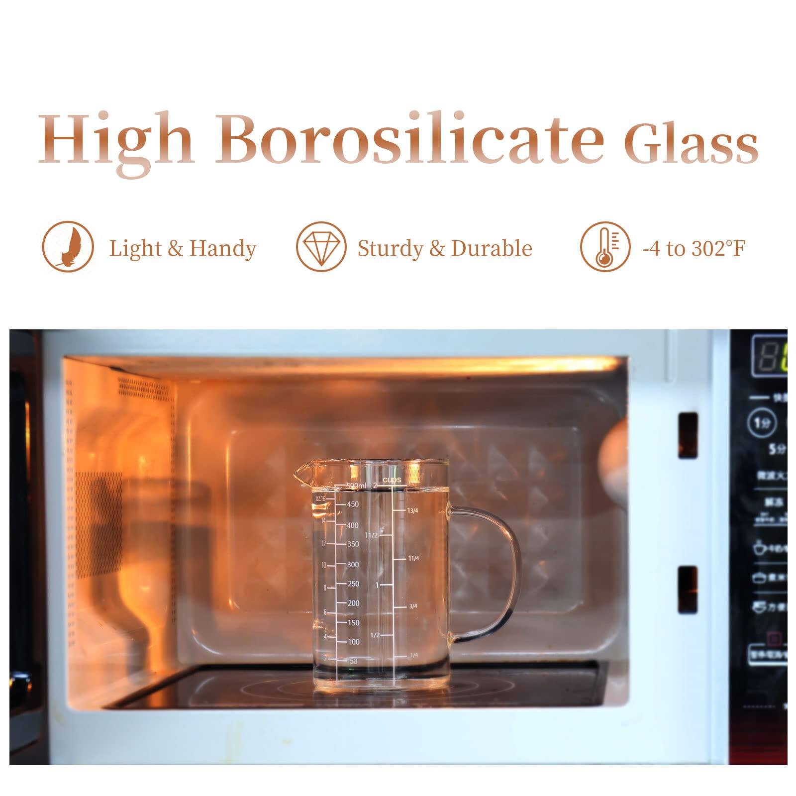 High Borosilicate Glass  
Light & Handy  
Sturdy & Durable  
-4 to 302°F