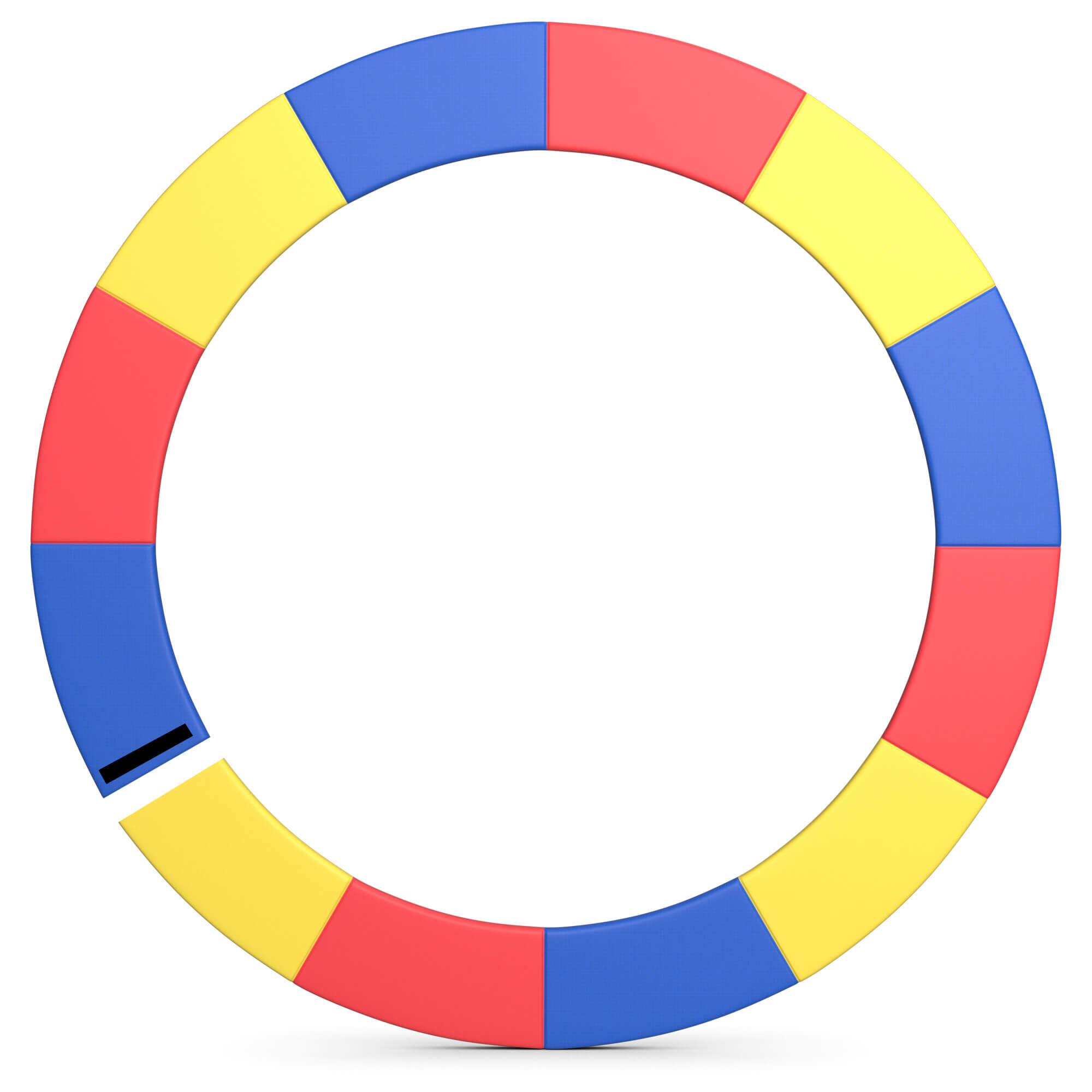 Alt View 9. Gymax - Gymax Universal 16FT Split Trampoline Spring Cover w/Hook & Loop Fastener Waterproof Multicolor - Multicolor.