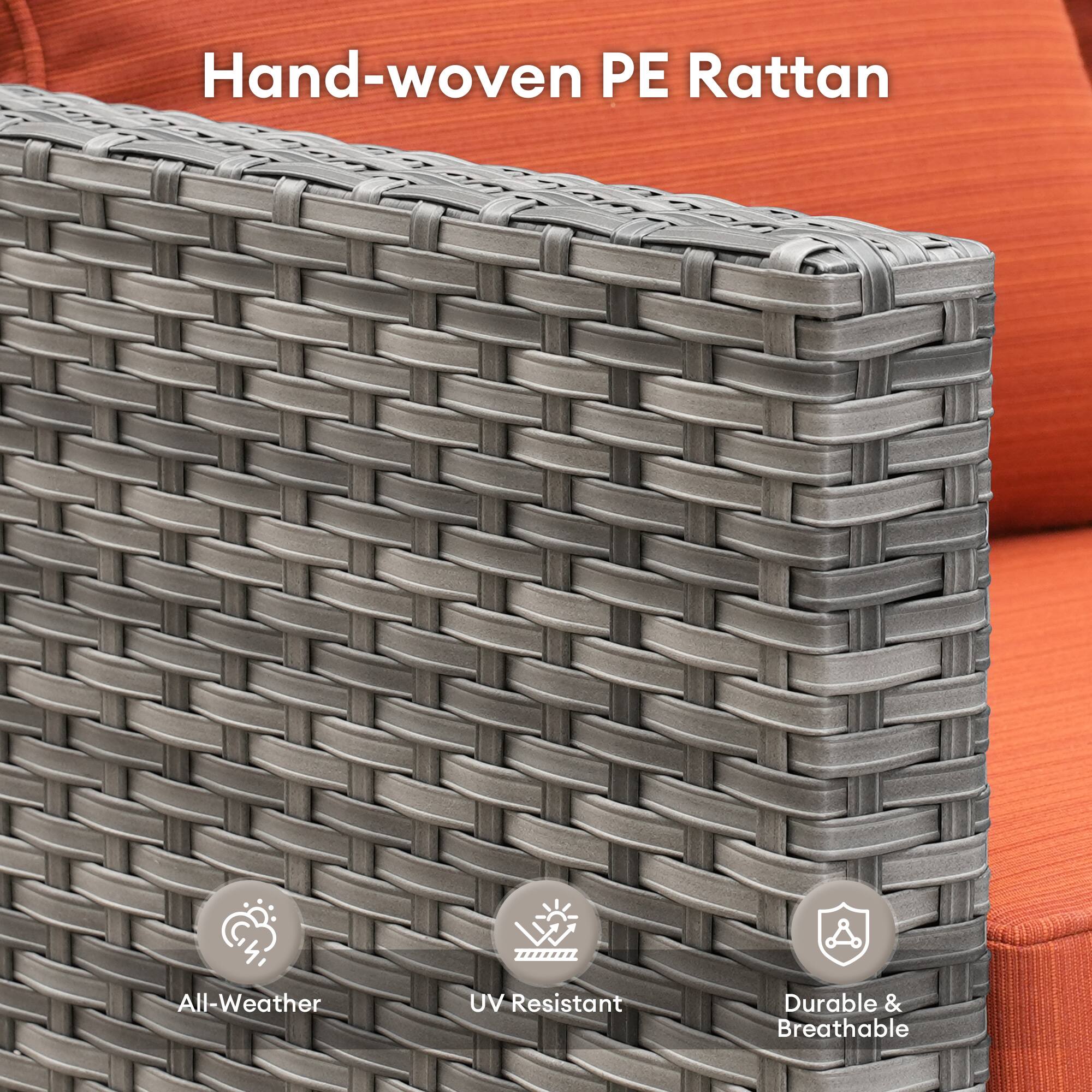 Hand-woven PE Rattan

- All-Weather
- UV-Resistant
- Durable & Breathable