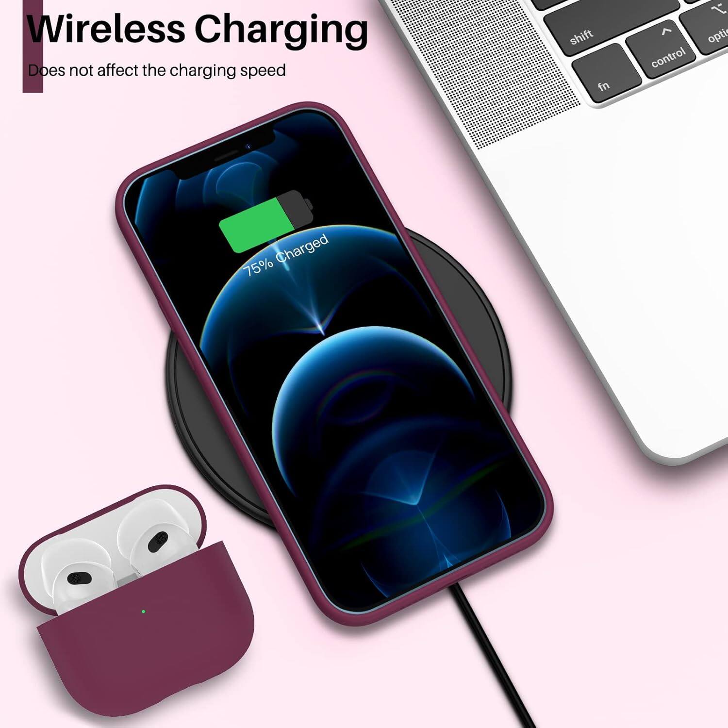 Wireless Charging, Does not affect the charging speed, 75% Charged