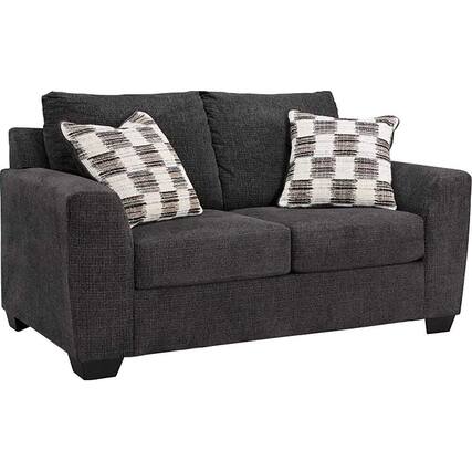 Front. Ashly - Nate Loveseat - Charcoal.