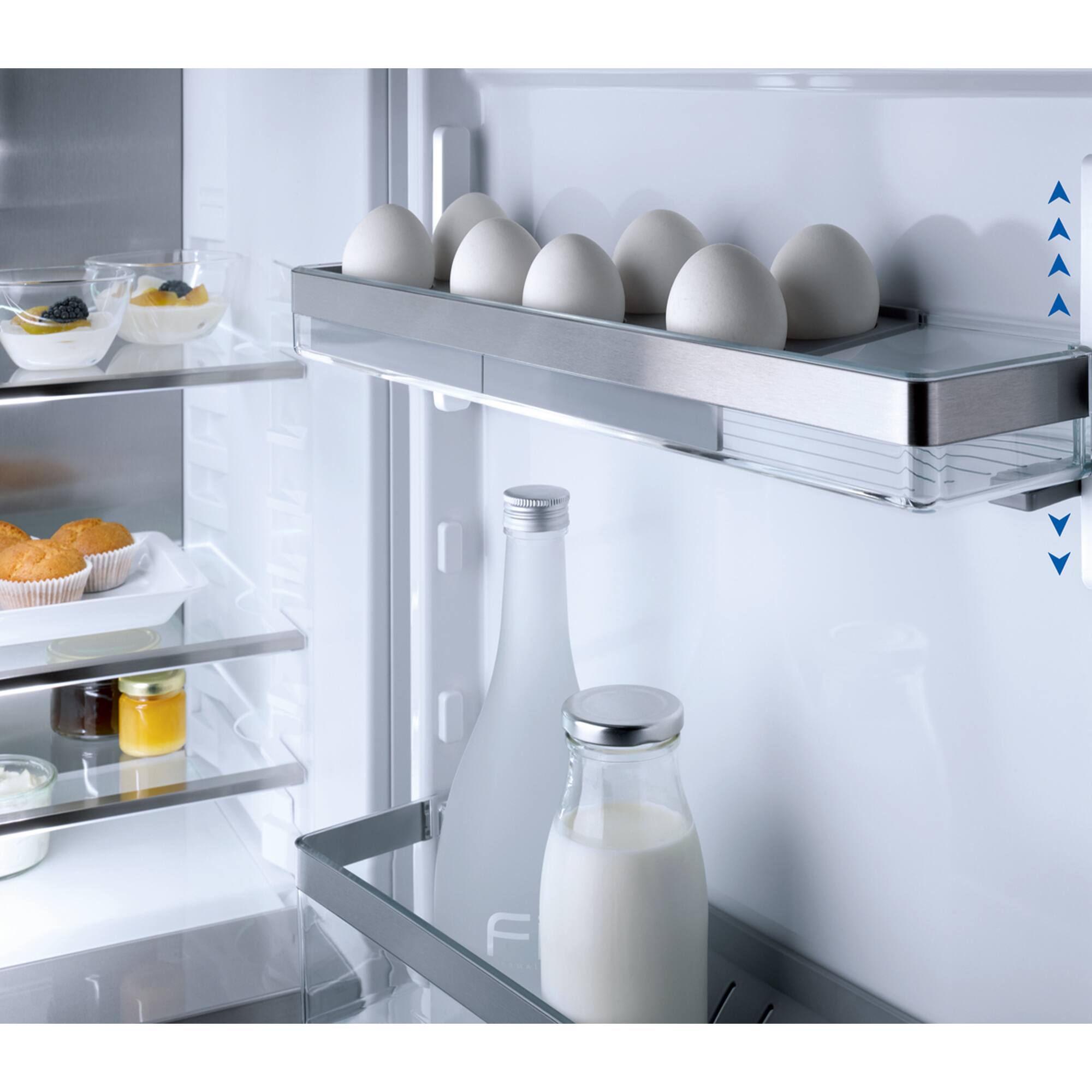 Alt View 10. Miele - KFN 7795 D 24" 8.7 Cu. Ft. Built-In Refrigerator-Freezer with PerfectFresh Active, IceMaker and WiFi - Custom Panel Ready.