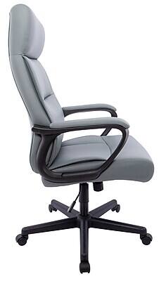 Alt View 3. Staples - Staples® Rutherford Ergonomic Faux Leather Swivel Executive Chair, Gray (58677V) - Gray.