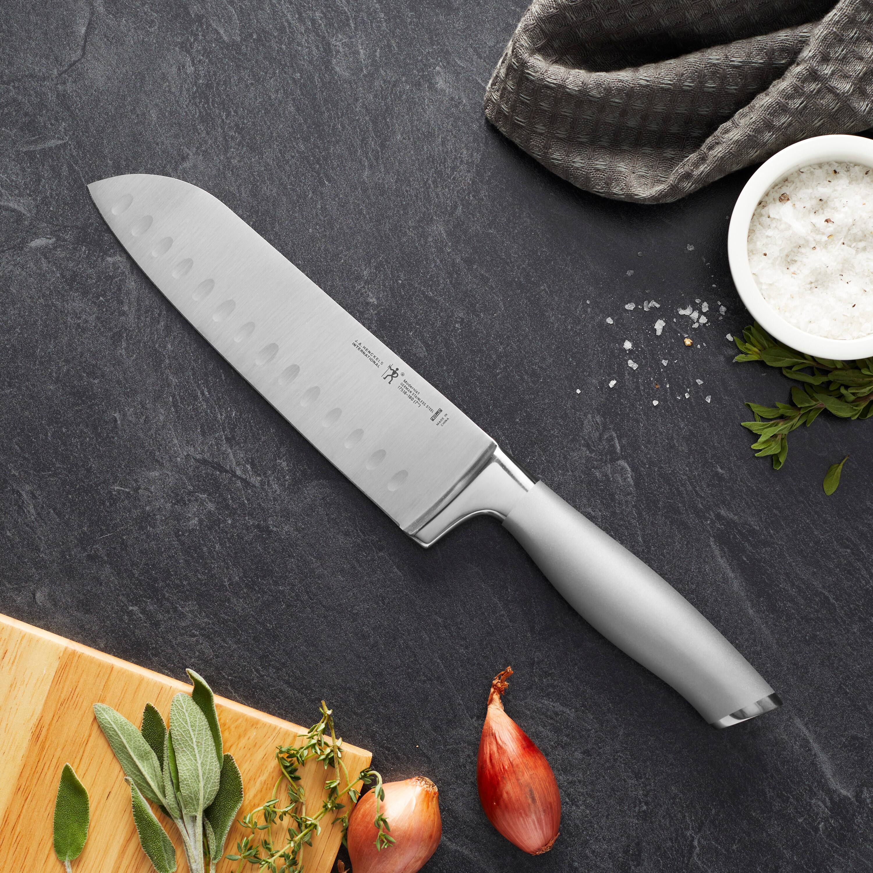 Alt View 1. Henckels - Henckels Modernist 7-inch Hollow Edge Santoku Knife - Stainless Steel.