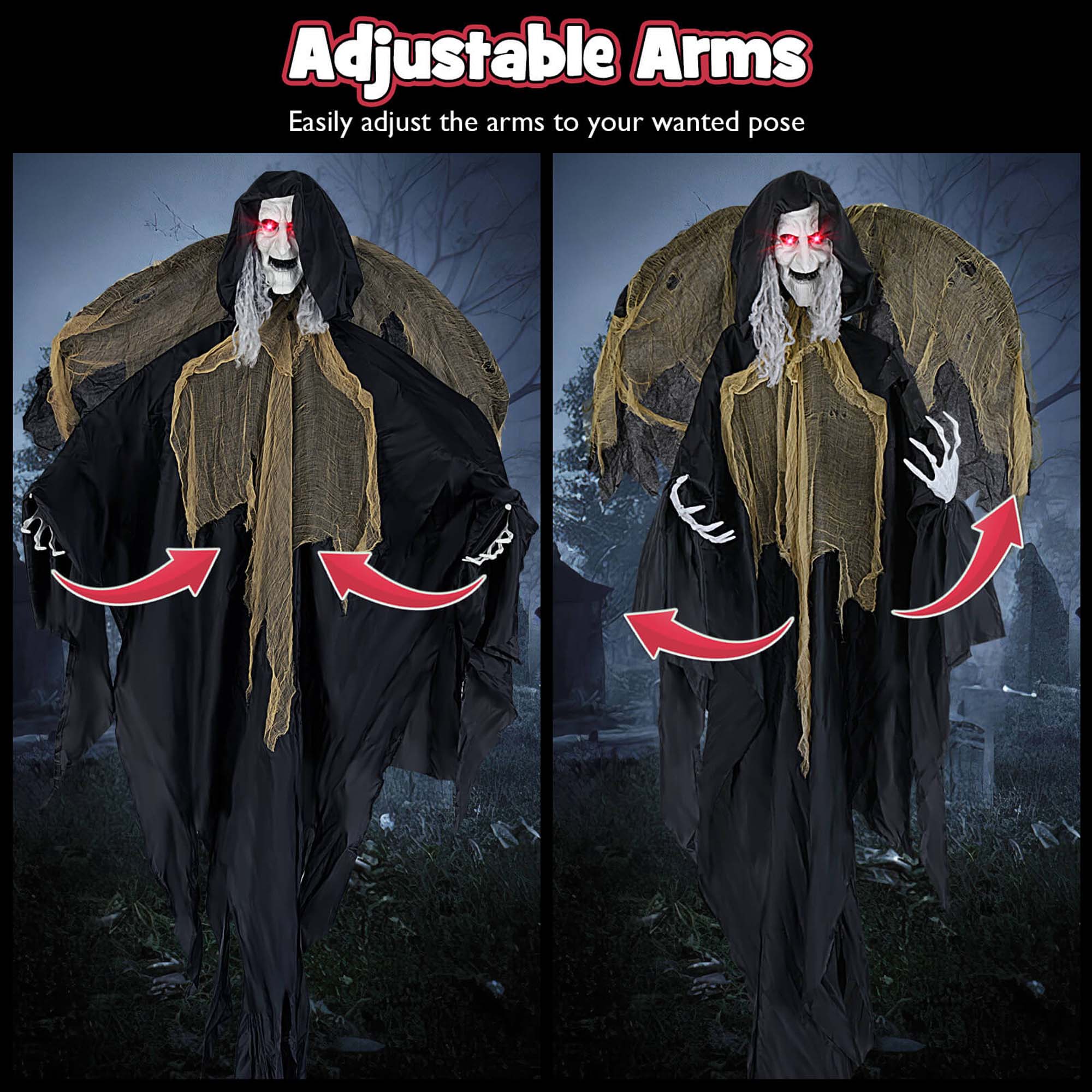 Adjustable Arms: Easily adjust the arms to your wanted pose.