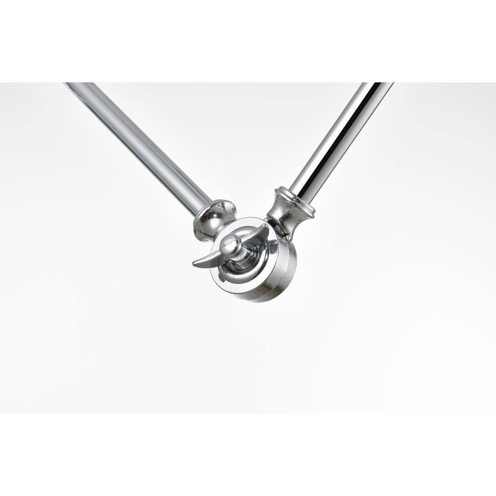 Left. Living District - Ledger 1 light Chrome swing arm wall sconce - Chrome.