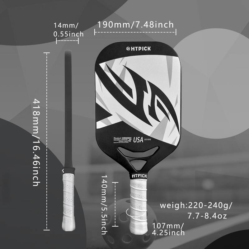 - 418mm/16.46inch
- 14mm/0.55inch
- 190mm/7.48inch
- 140mm/5.5inch
- 107mm/4.25inch
- weigh: 220-240g/7.7-8.4oz
- HTPICK
- USA