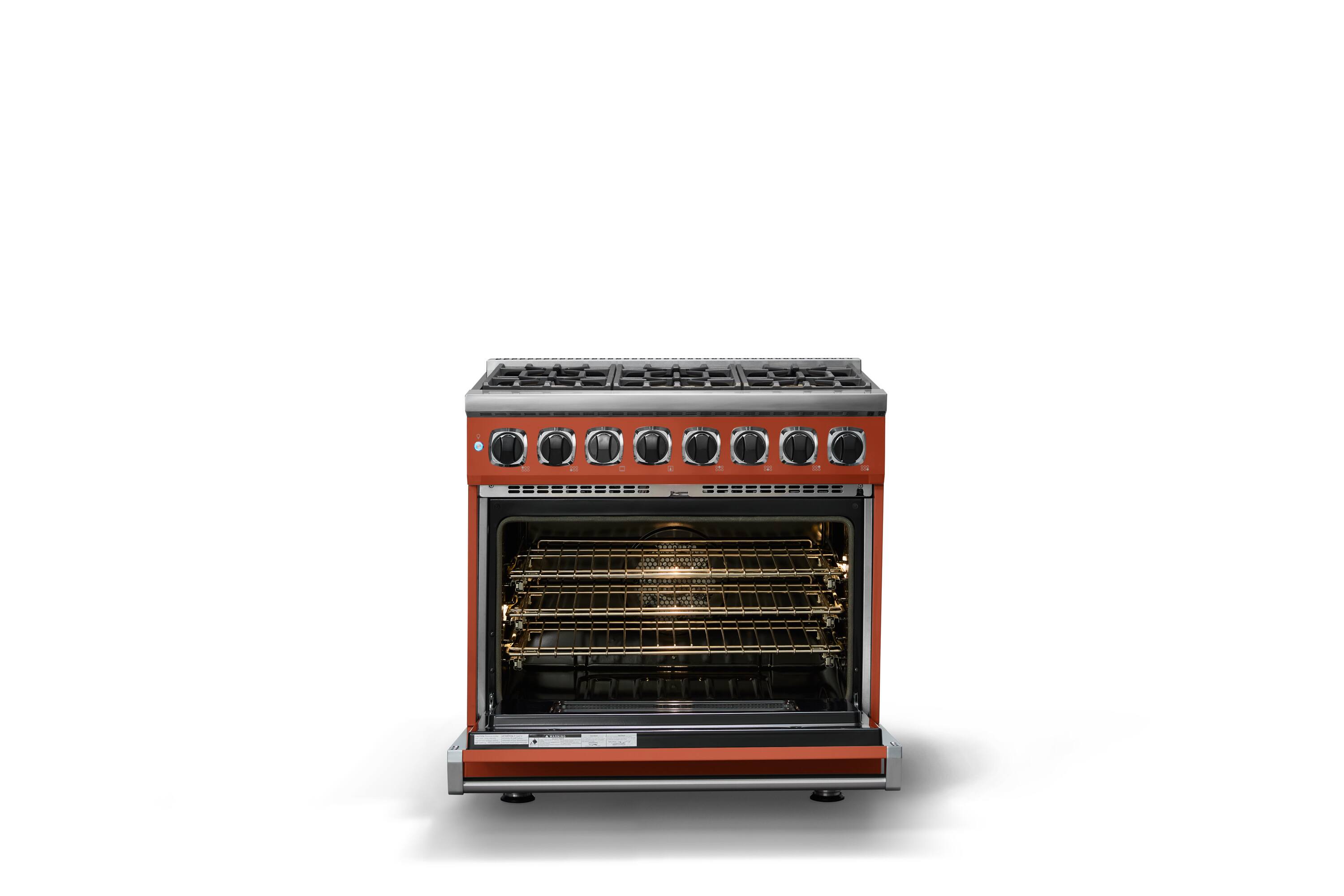 Alt View 2. Viking - 36"W. 7Series  5.6 Cu. Ft. Dual Fuel LP Self-Clean 6 Burner Range-Spiced Cider - Spiced Cider.