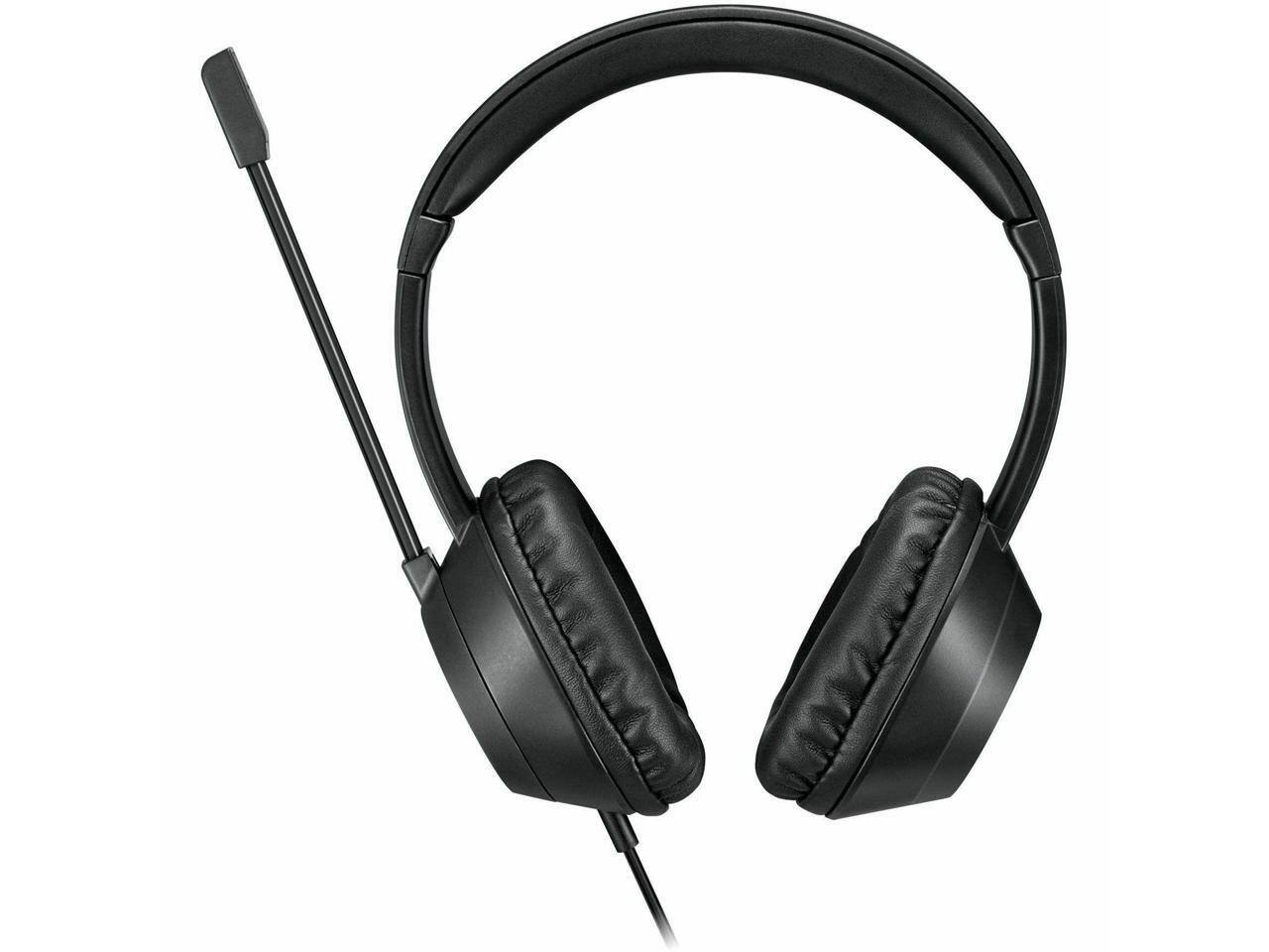 Alt View 5. Adesso - Adesso Xtream P7 Wired Headset - AI Controls, USB A/C, 32 Ohm, 6 ft, Omni Mic - Black.