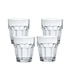 Bormioli Rocco - Rock Bar Juice Glasses, Set of 4, 7.25 oz Tempered Stackable Cups - Clear