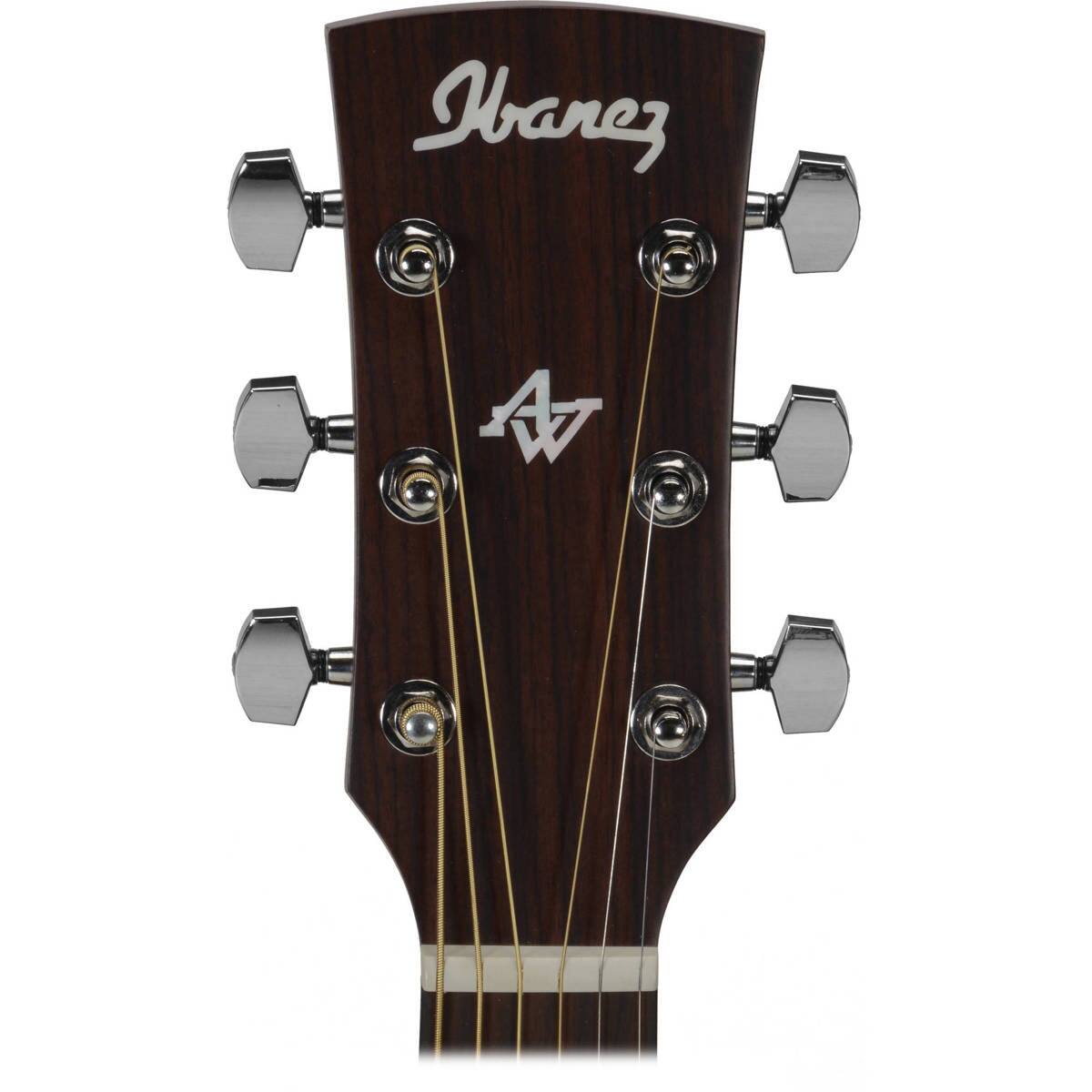 Alt View 3. Ibanez - Ibanez Artwood Series AW54CE Cutaway Dreadnought Acoustic Electric Guitar, Rosewood Fretboard, Open Pore Natural.