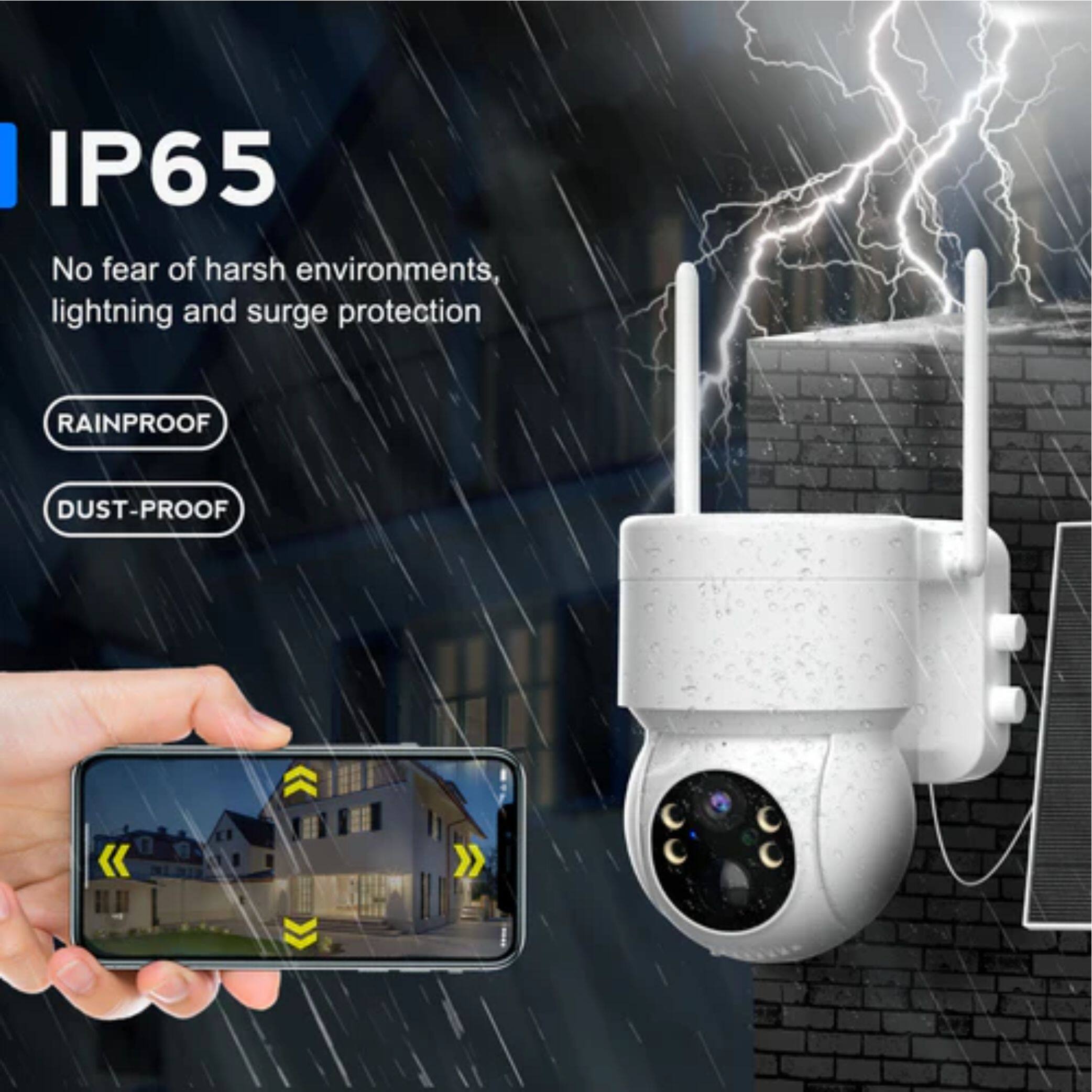IP65  
No fear of harsh environments, lightning and surge protection  
RAINPROOF  
DUST-PROOF