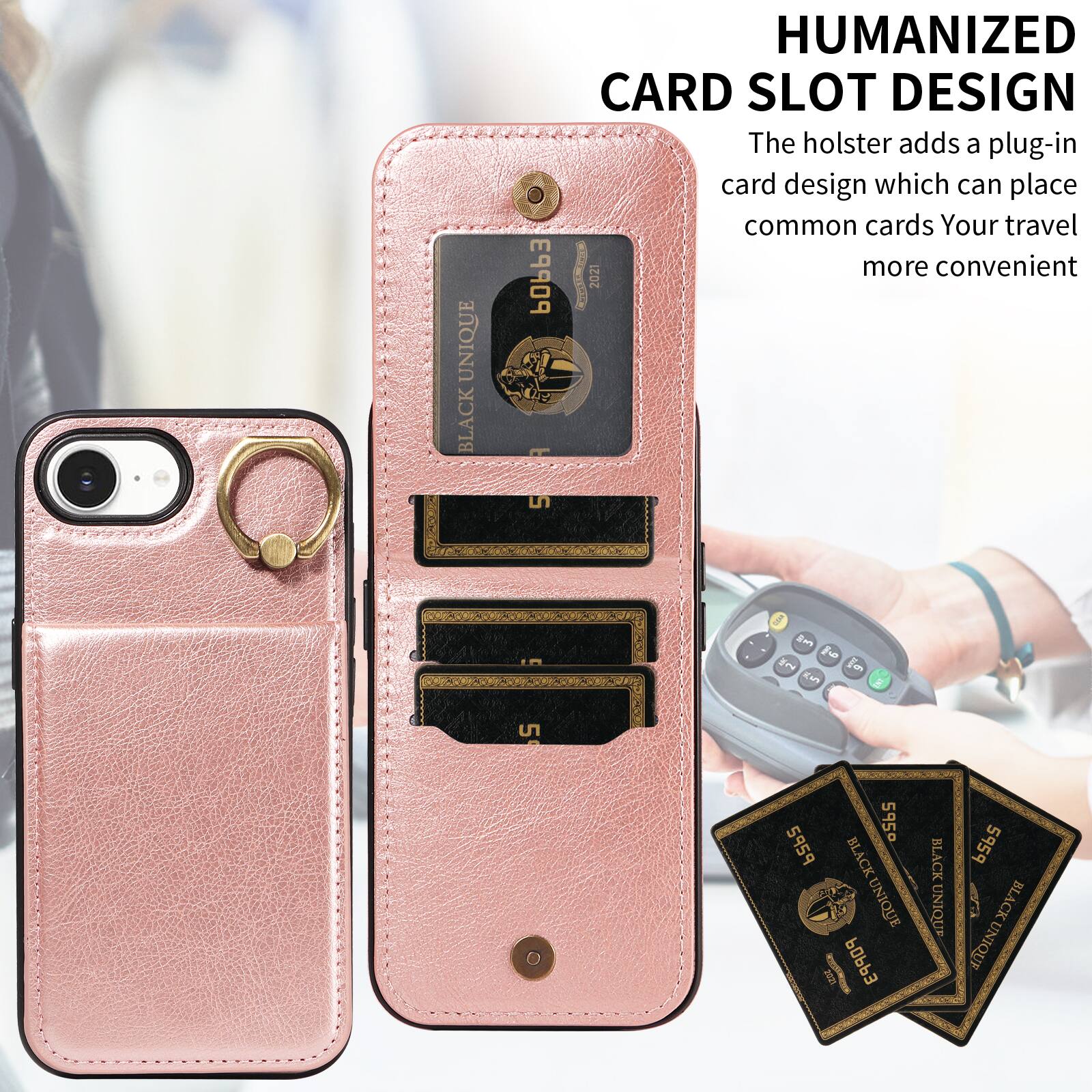 UNIQUE BLACK POPP3 -- HUMANIZED CARD SLOT DESIGN

The holster adds a plug-in card design which can place common cards. Your travel more convenient.

2021

5 1 Ea

In len Cwn

5 595

5959

BLACK UNIQUE

BLACK UNIQUE

5959

BLACK UNIQUE