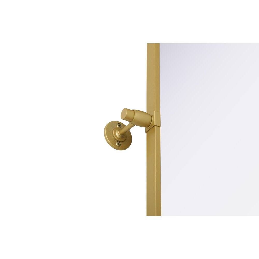 Alt View 7. Elegant Kitchen and Bath - Amoura 30X36 Pivot Mirror In Brass - Brass.