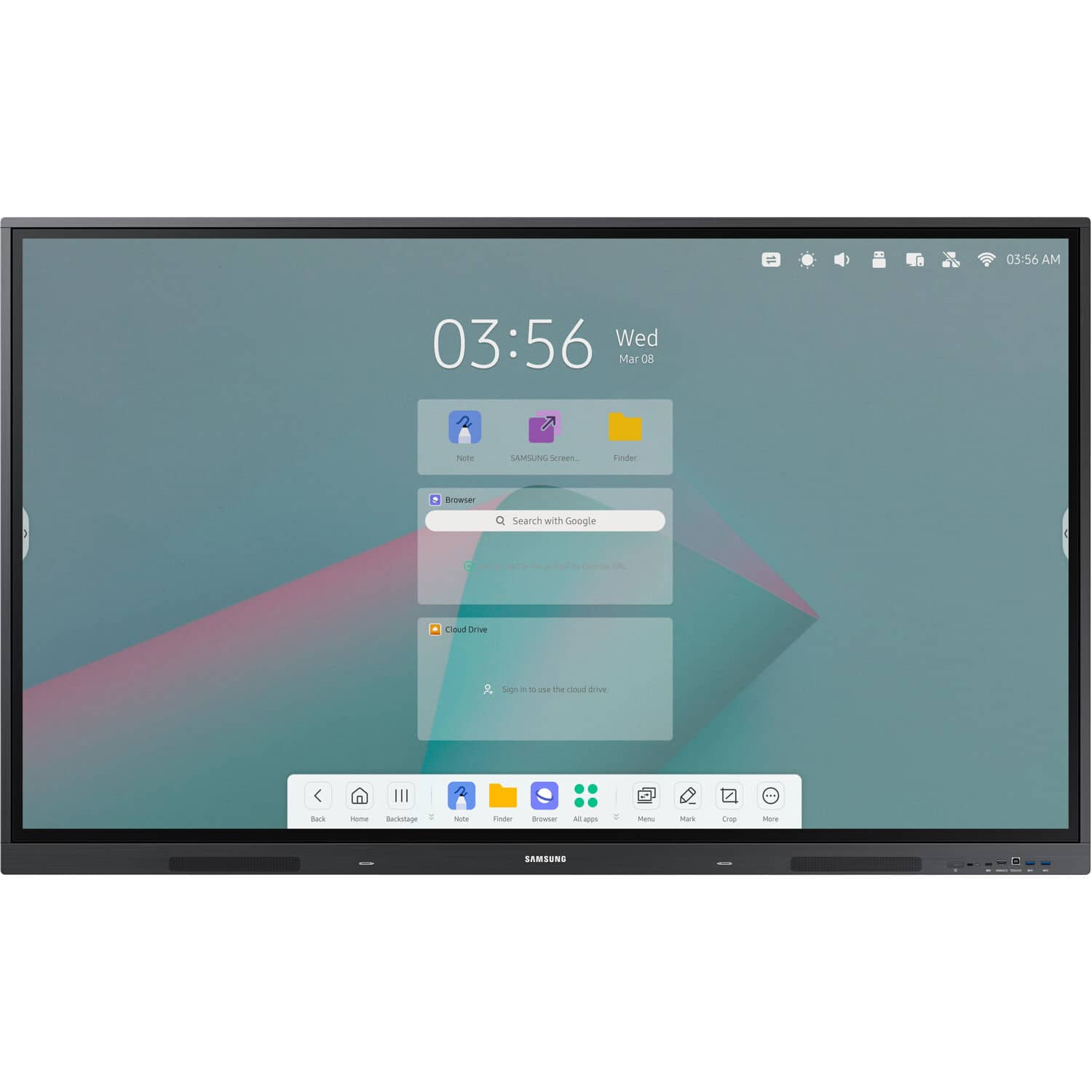 Angle. Samsung - 65" Interactive Display - Grey.