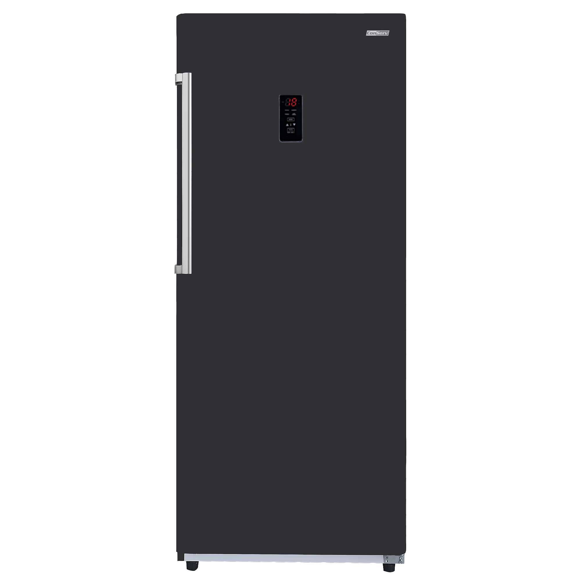 Front. Conserv - Conserv 14cf Garage Ready Upright Freezer CONVERTIBLE Refrigerator 28" Energy Star 110V Reversible - Black.