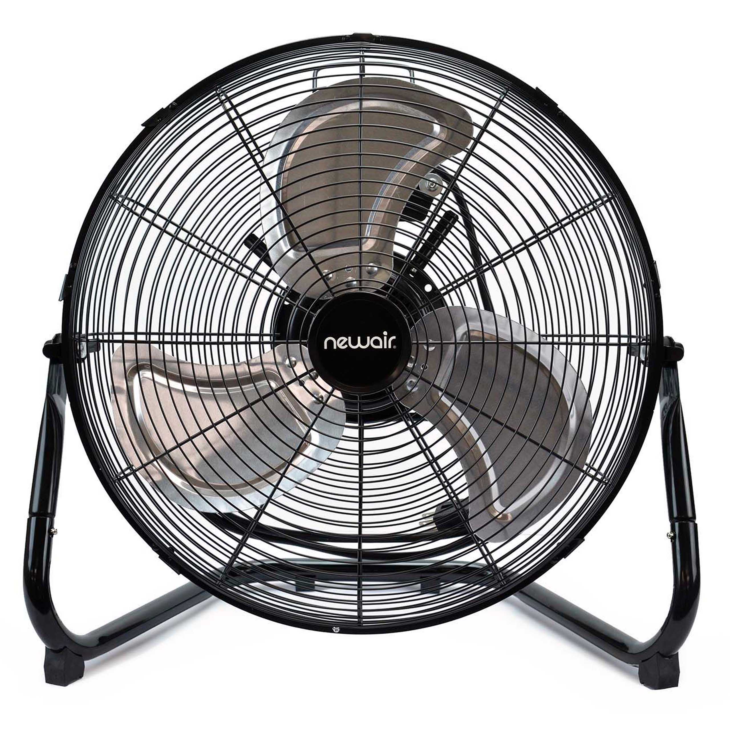 Alt View 10. NewAir - 18" High Velocity Portable Floor Fan with 3 Fan Speeds and Long-Lasting Ball Bearing Motor - Black.