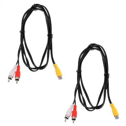 Front. Unique Bargains - 2pcs RCA Splitter Cable, 1 RCA Female to 2 RCA Male, AV Audio Video for Subwoofer Amplifier - Black.