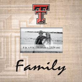 Fan Creations - Texas Tech Red Raiders 10'' x 10'' Burlap Pattern Frame - Multicolor