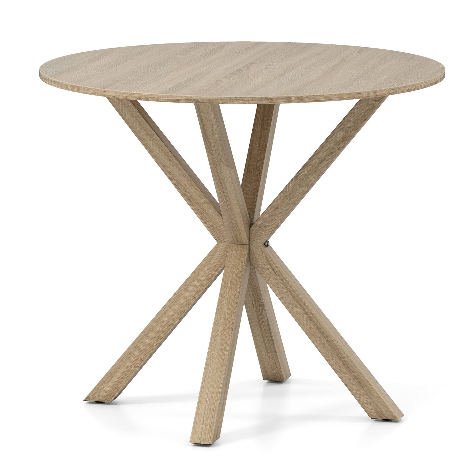 Alt View 9. Gymax - Gymax 36'' Round Farmhouse Dining Table for 4 w/Stable Intersecting Pedestal Base Gray - Light Gray.