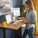 Alt View 15. Serta - Creativity Electric Height Adjustable Standing Desk - Natural Wood.