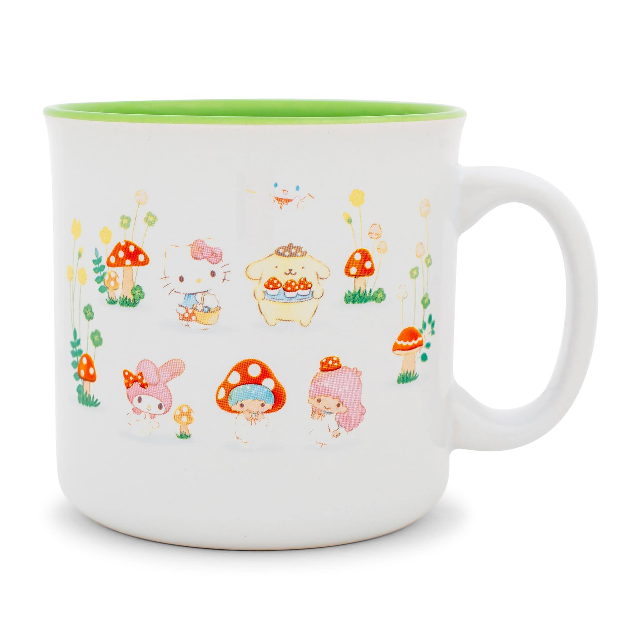 Alt View 1. Hello Kitty - Sanrio Hello Kitty and Friends Mushroom Crew 20-Ounce Ceramic Camper Mug - Green.