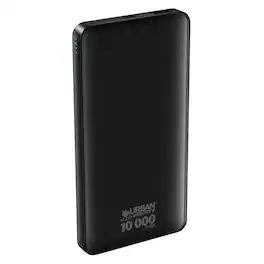 Urban Factory - 10000 mAh Dual-Port USB-C USB-A Compact Portable Power Bank - Black