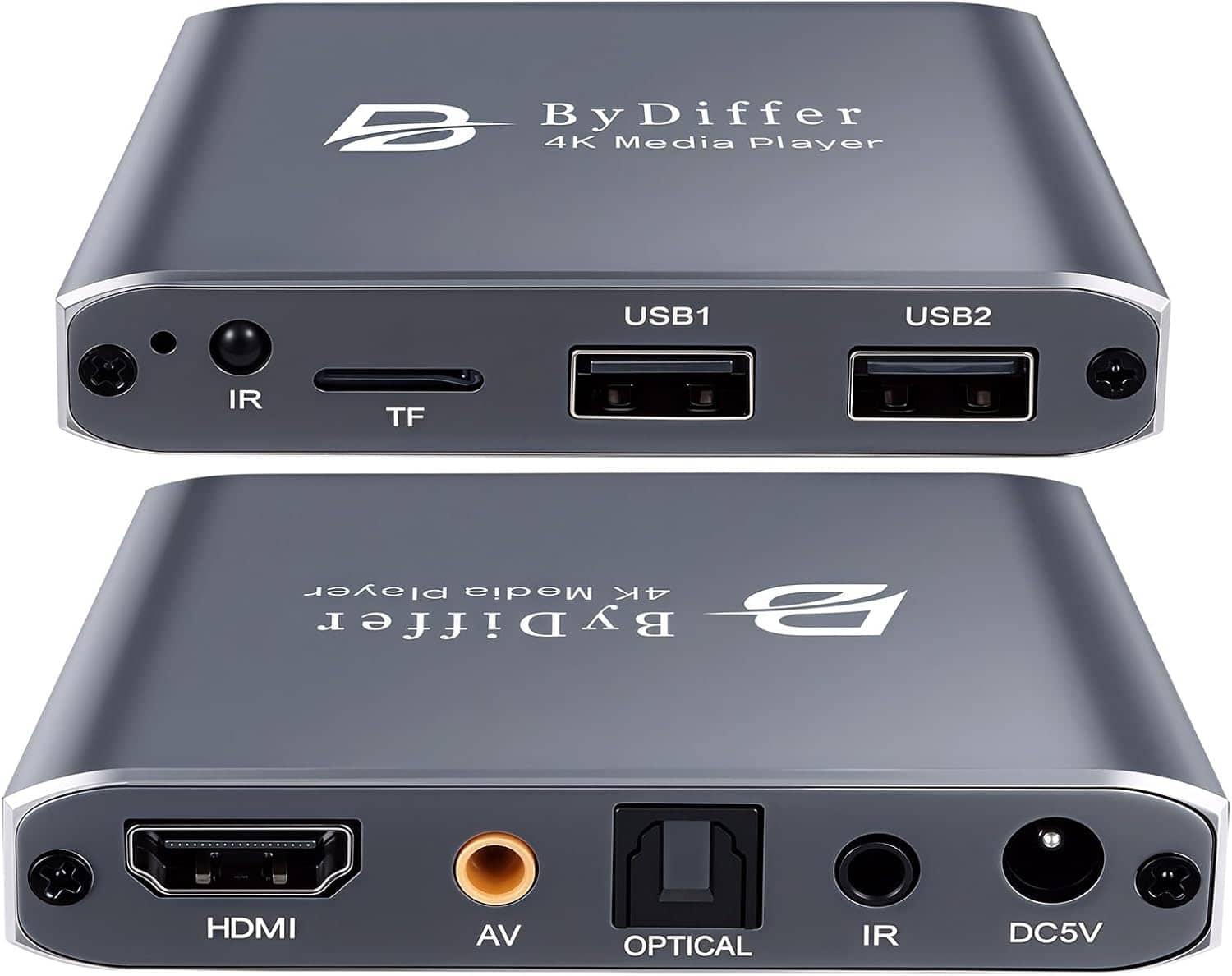 Vulpecula Spade - 4K HD Digital Media Player, TV MP4 Video Player for USB Drive/Micro SD Card, Digital Signage, Auto Playback, H.265/HEVC,