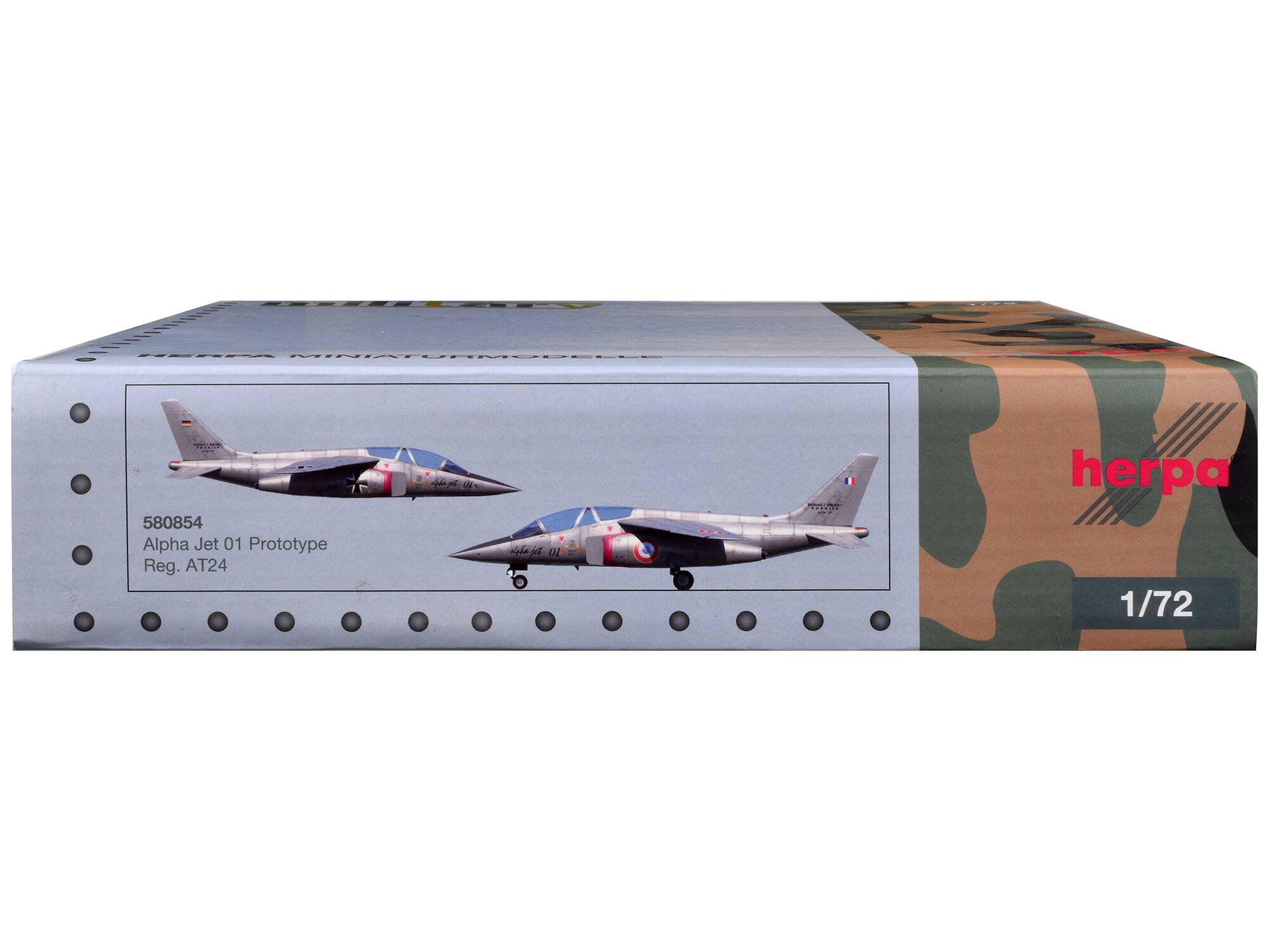 580854  
Alpha Jet 01 Prototype  
Reg. AT24  

herpa  
1/72