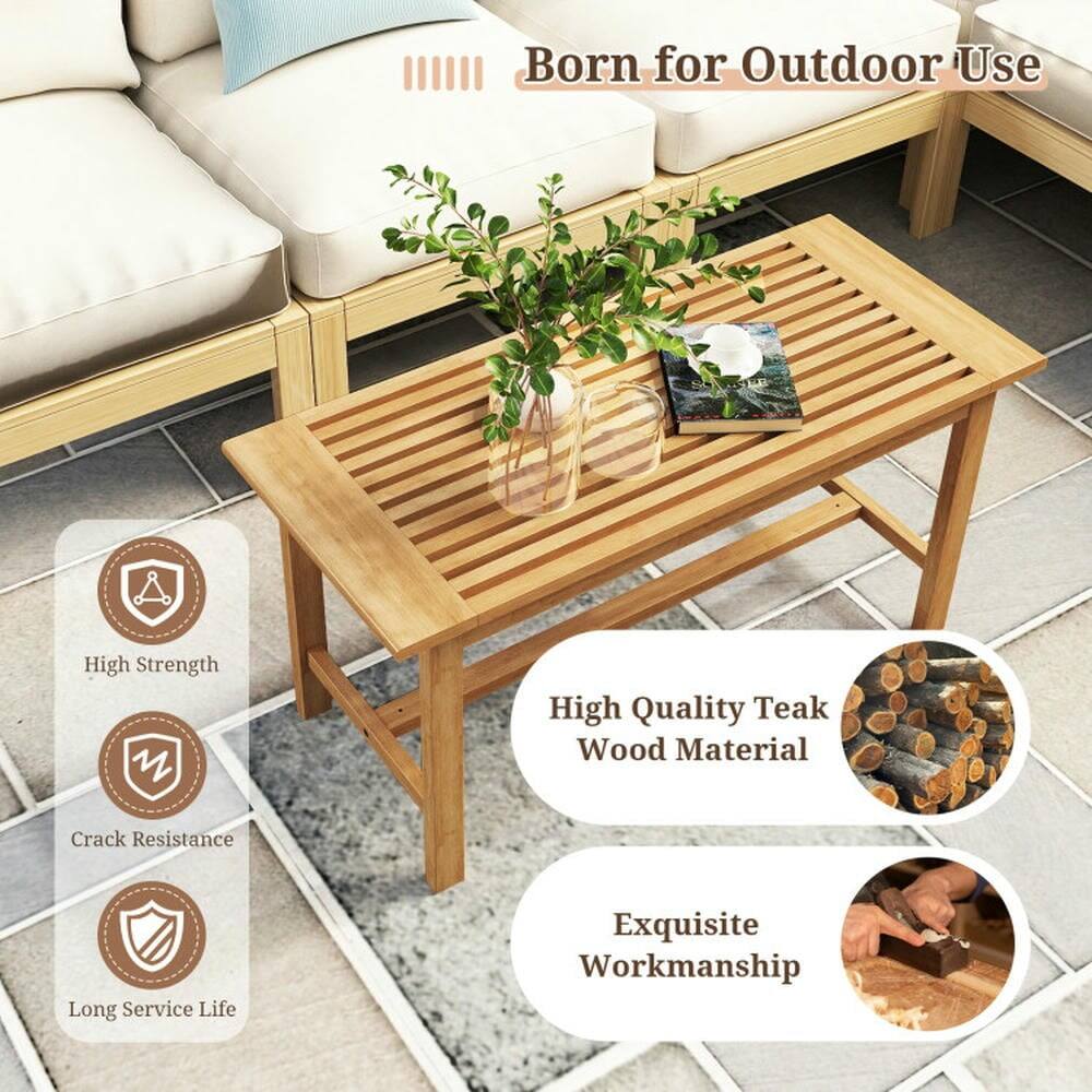 Born for Outdoor Use

- High Strength
- High Quality Teak Wood Material
- Crack Resistance
- Exquisite Workmanship
- Long Service Life