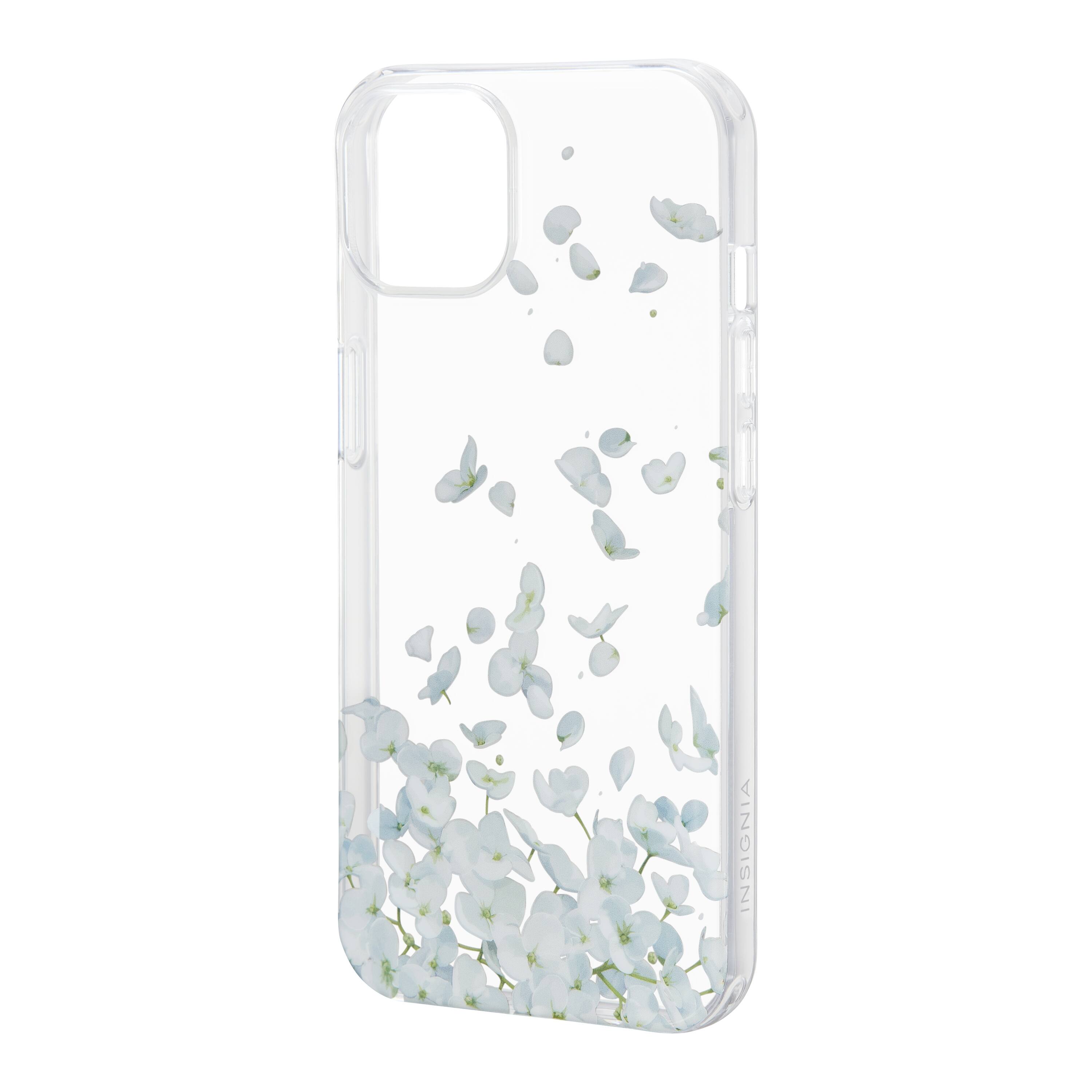 Left. Insignia™ - Hard-Shell Case for iPhone 14 and iPhone 13 - Falling Flower.