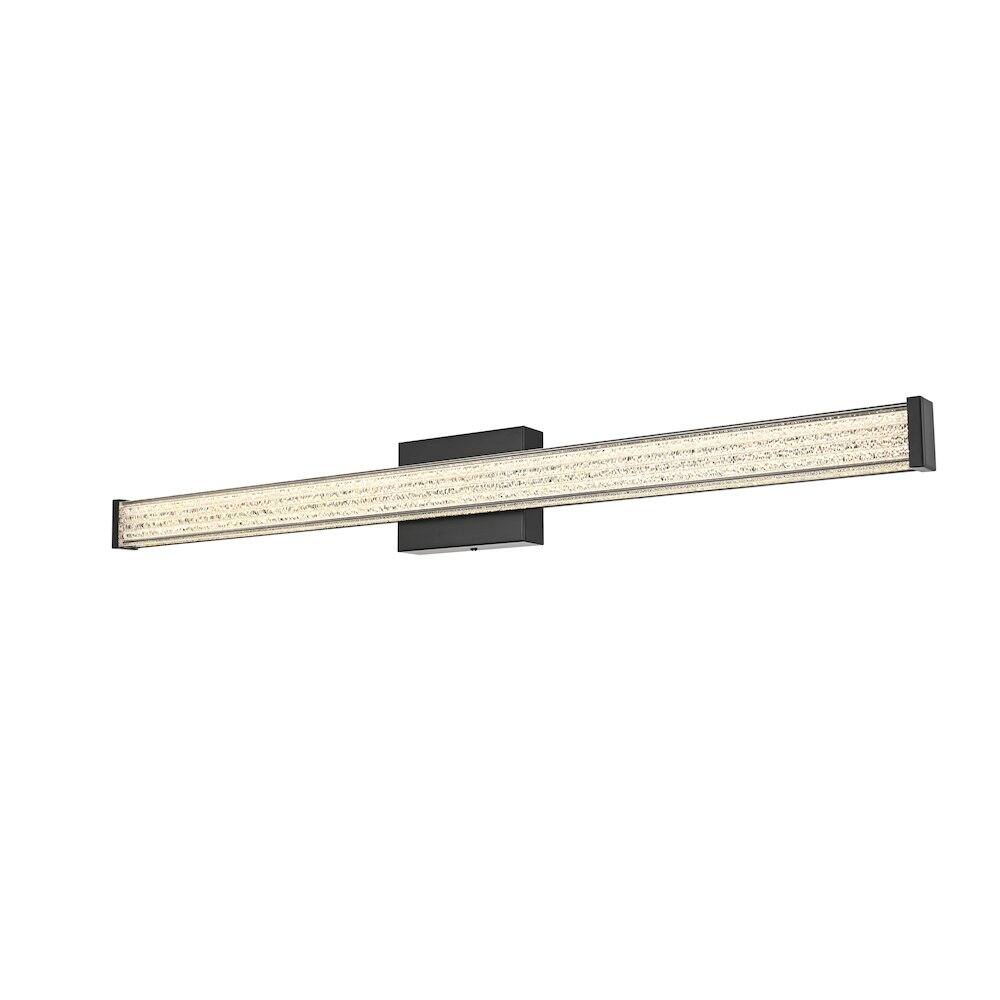 Back. Living District - Jaxx 36 Inch Led Wall Sconce In Black - Black.