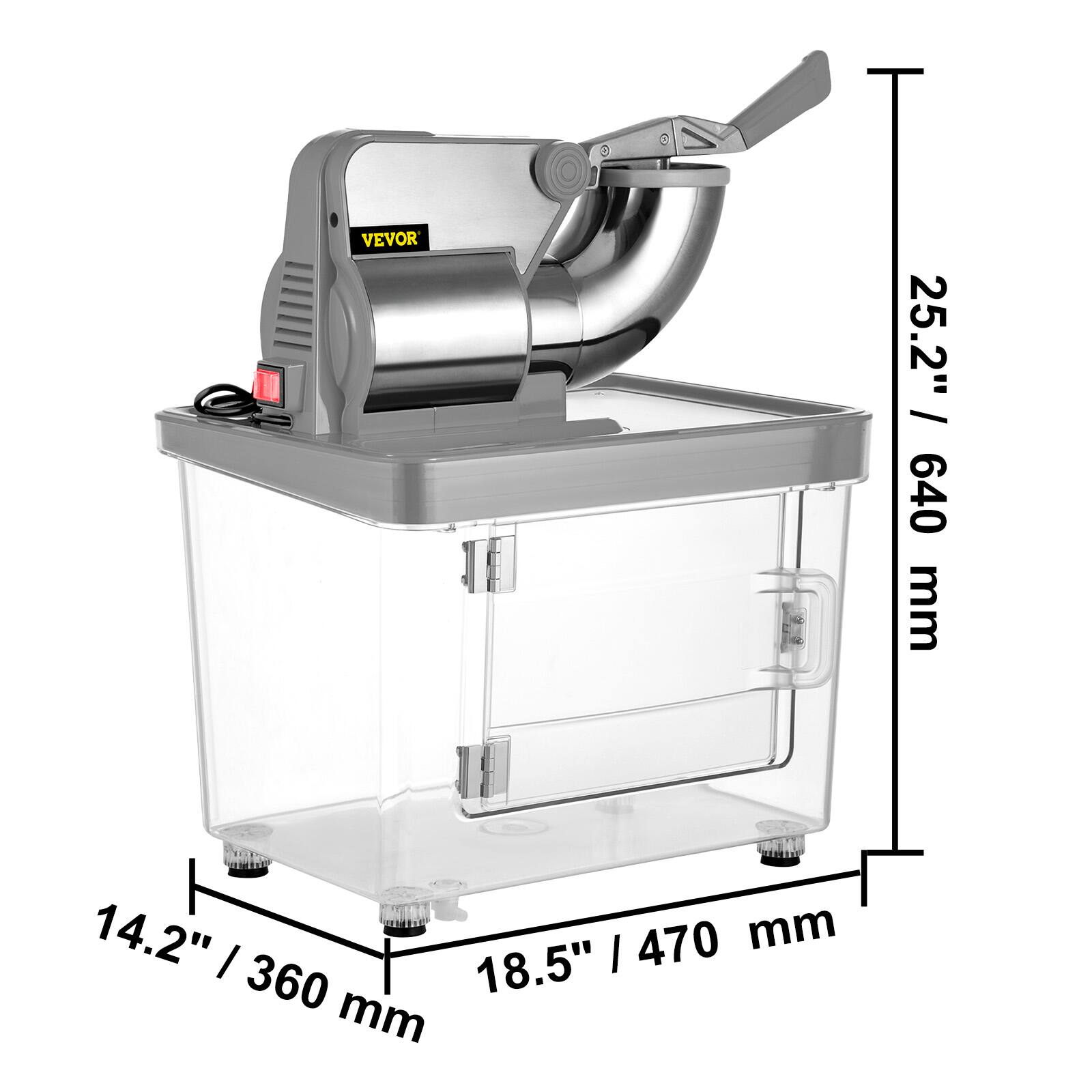 VEVOR 25.2" / 640 mm
14.2" / 360 mm
18.5" / 470 mm