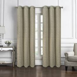 RT Designers Collection - Roman Jacquard Premium & Stylish Grommet Panel Pair 38" x 84" - Taupe