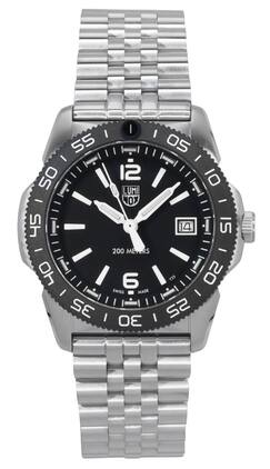Luminox - Pacific Diver Ripple Stainless Steel Dial Quartz XS.3122M.1 200M Men's Watch - Black
