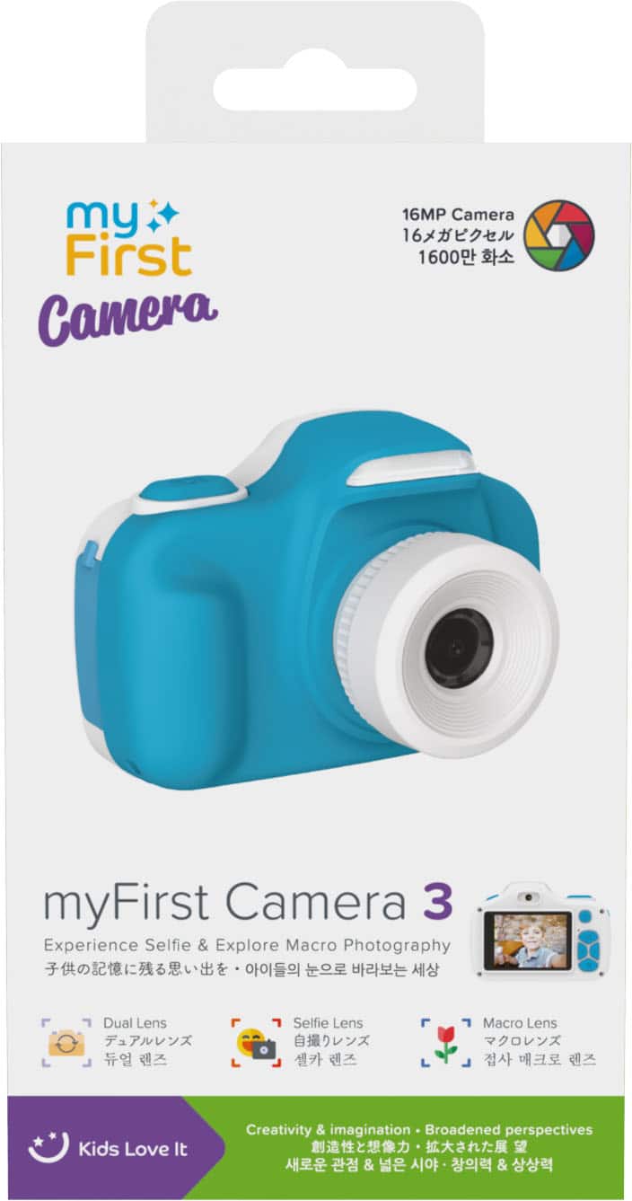 my First Camera 16MP Camera 1600 myFirst Camera 3 Experience Selfie & Explore Macro Photography Dual Lens Selfie Lens Macro Lens Kids Love It Creativity & imagination Broadened perspectives