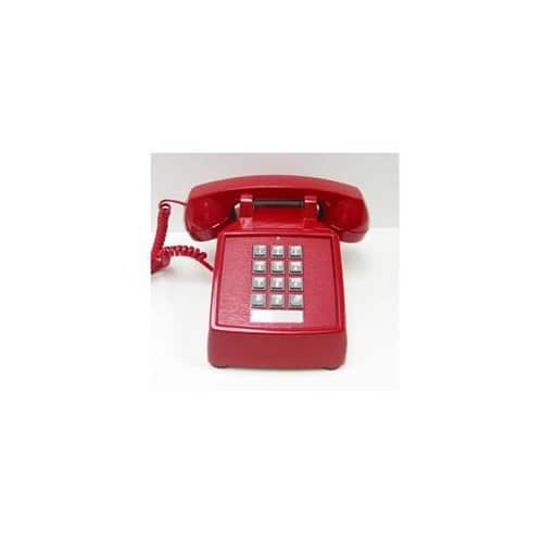 Cortelco - Standard Phone - Corded - 1 X Phone Line - Red