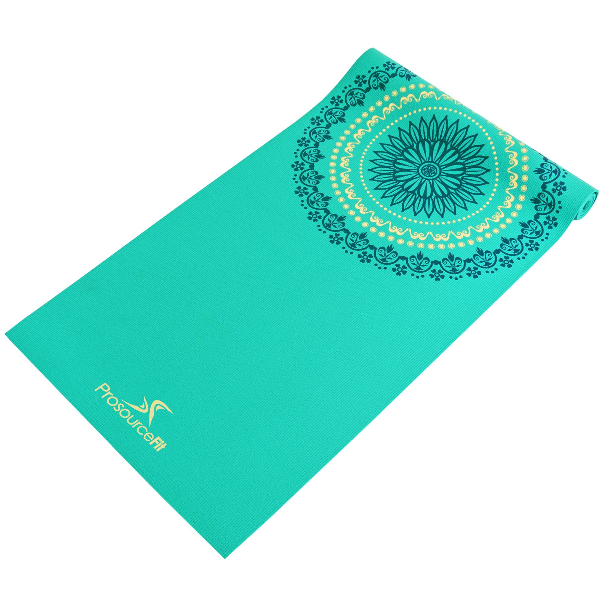 Left. ProsourceFit - ProsourceFit Printed Yoga Mat - Aqua.