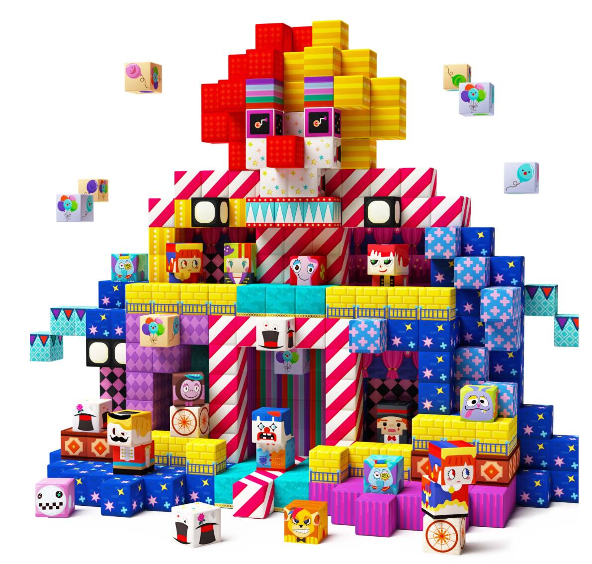 Front. GobiDex - 2cm Circus Carnival 200PCS Magnetic Building Cubes Mini.