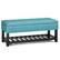 Front. Simpli Home - Cosmopolitan Storage Ottoman Bench with Open Bottom - Soft Blue.