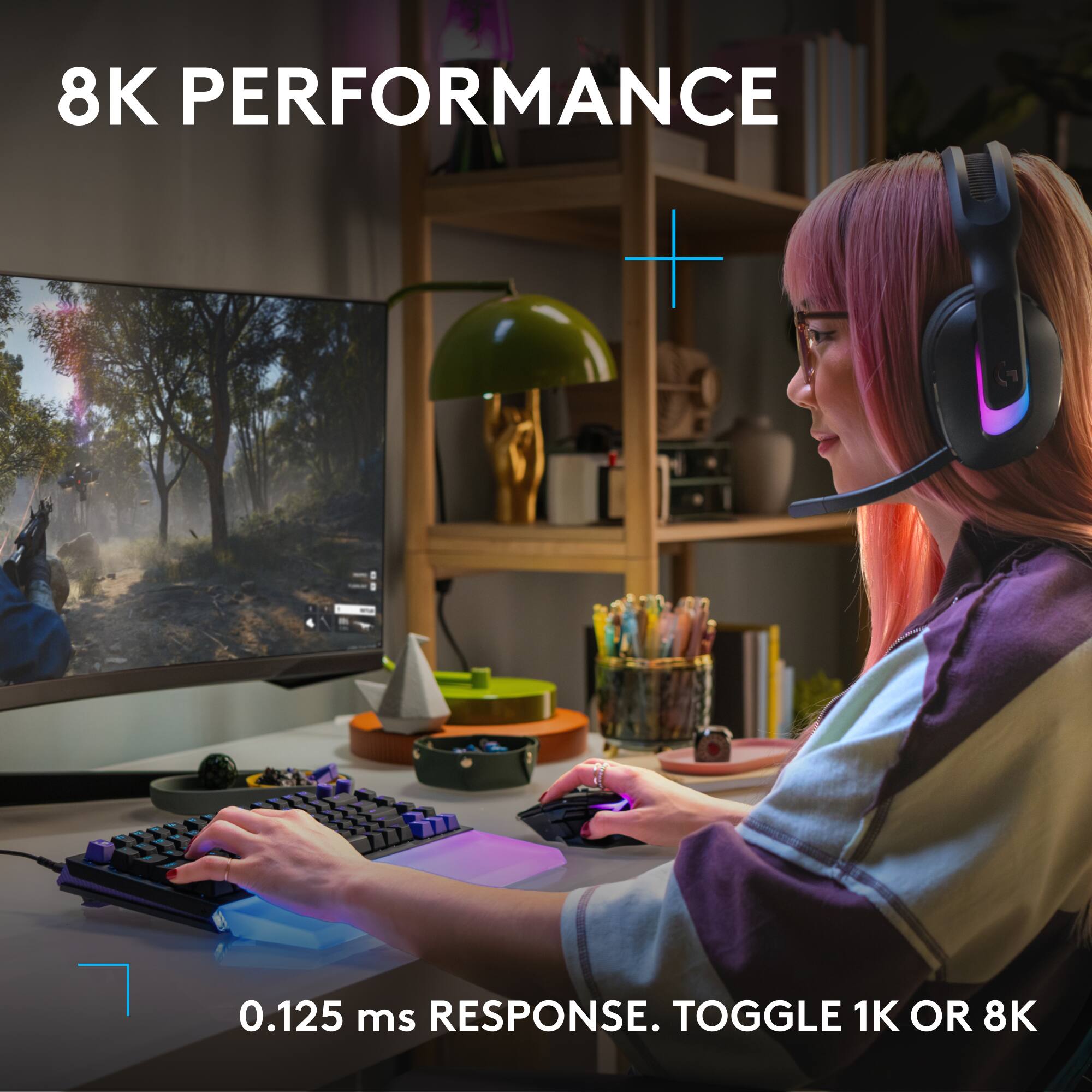 8K PERFORMANCE  
+  
0.125 ms RESPONSE. TOGGLE 1K OR 8K