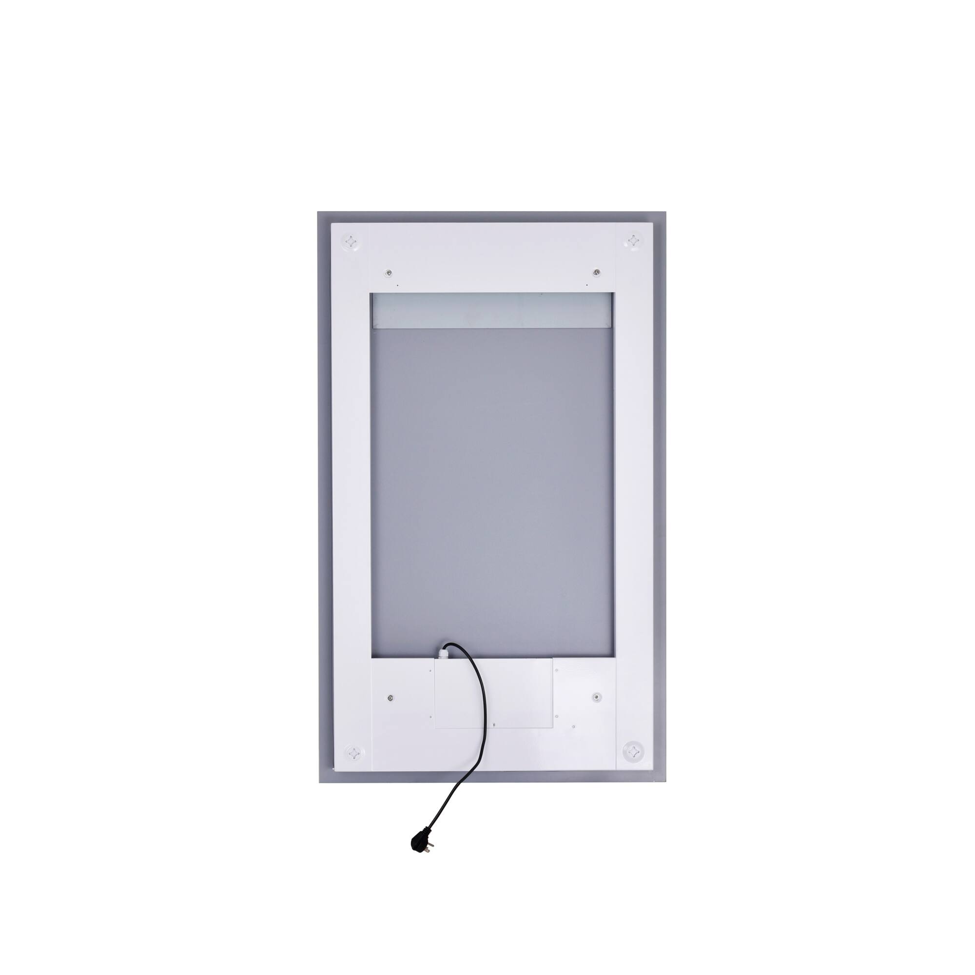 Back. CWI Lighting - Abigail Rectangle Matte White LED 30 in. Mirror From our Abigail Collection - White.
