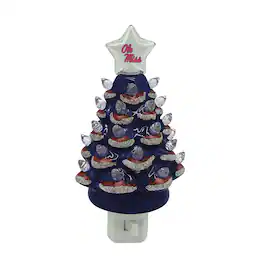 Santa's Workshop - Ole Miss Rebels 6.5" Tree Night Lite - Blue